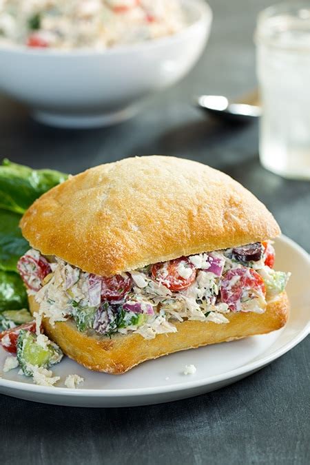 Greek Chicken Salad Sandwiches Cooking Classy