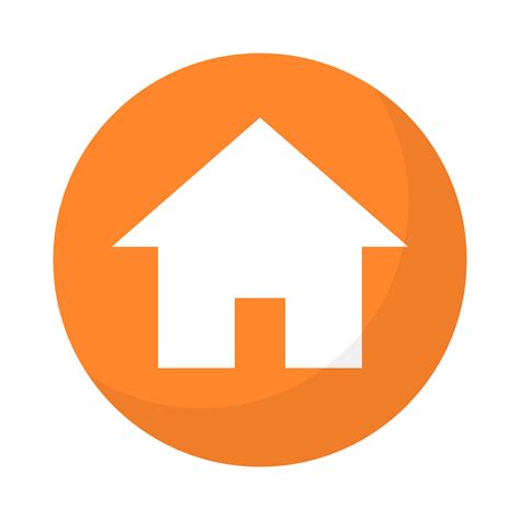 Orange Round Home Button Icon Vector 26730098 Vector Art At Vecteezy