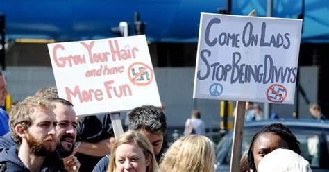 Anti Fascists Stage Peaceful Protest As National Action Cancels Second Liverpool March