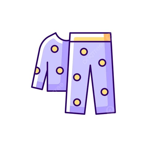 Fleece Pyjamas Purple Rgb Color Icon Color Slumber Sleeping Vector