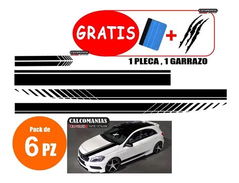 Kit Pzs Vinil Stiker Calcas Franjas Deportivas Autos Racing