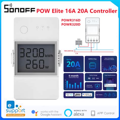 Sonoff Pow Elite Wifi Intelligent Switch Energy Power Consumption