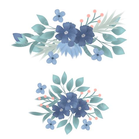 El Marco De La Flor Azul Png Dibujos Biru Bingkai Bunga Png Y Psd Para Descargar Gratis Pngtree