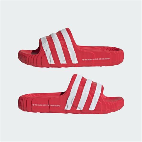 Adidas Adilette 22 Slides Red Adidas Uae