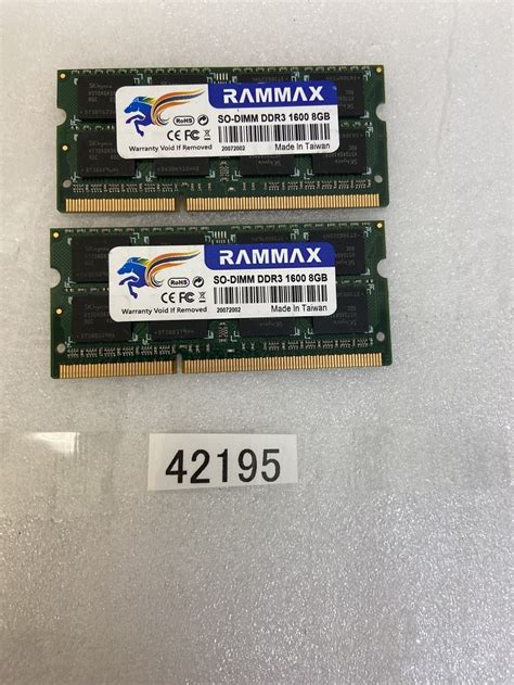 Yahooオークション Rammax So Dimm Ddr3 1600 16gb 8gb 2枚 Ddr3 ノ