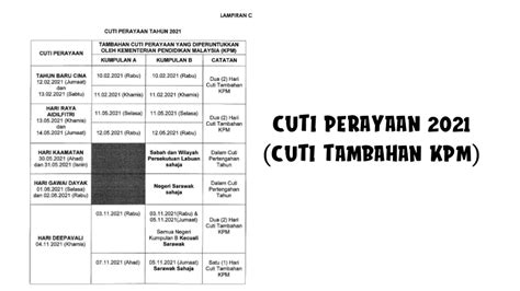 Cuti Perayaan Kpm Cuti Deepavali Kpm Takwim Persekolahan