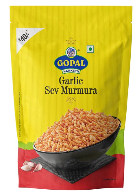 Garlic Sev Murmura Standy Pack Gopal Snacks Limited