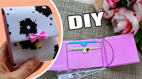 Diy Wallet Tutorial No Sew And Fast For Woman Youtube Diy Wallet