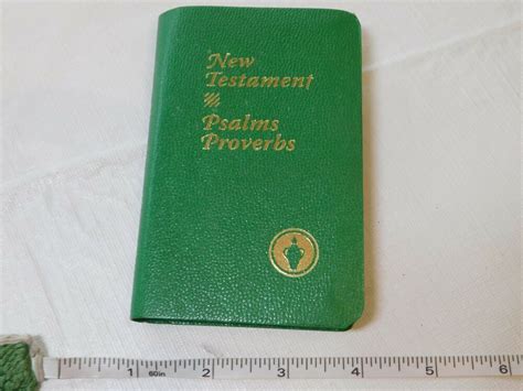 Pocket Bible New Testament Psalms Proverbs Green Gideons International