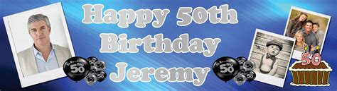 50th Birthday Party Banner 8 50th Birthday Party Banners Personalised