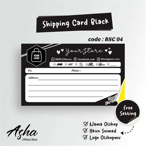 Jual STIKER LABEL PENGIRIMAN OLSHOP CUSTOM BLACK EDITION Shopee Indonesia