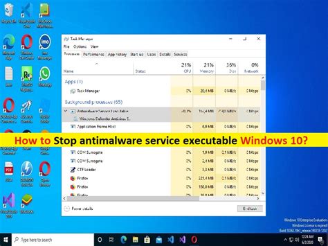 How To Stop Antimalware Service Executable Windows 10 Steps Techs