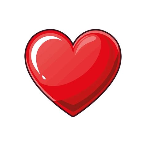 red heart clip art vector premium ai generated vector