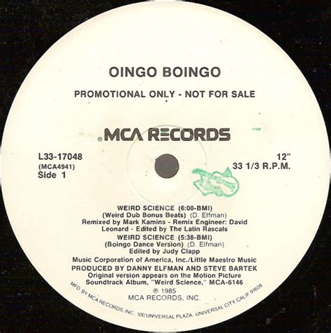 Oingo Boingo - Weird Science (Vinyl, US, 1985) | Discogs