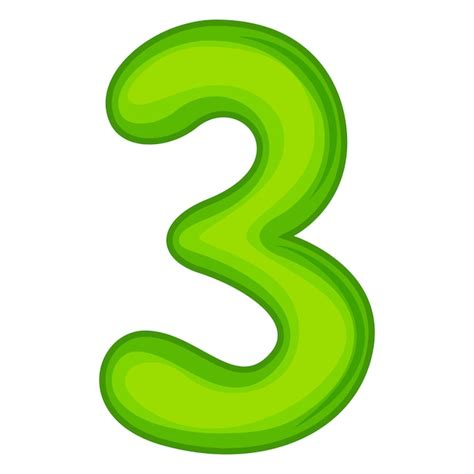 3 números arábigos de dibujos animados los diez dígitos de los números ...