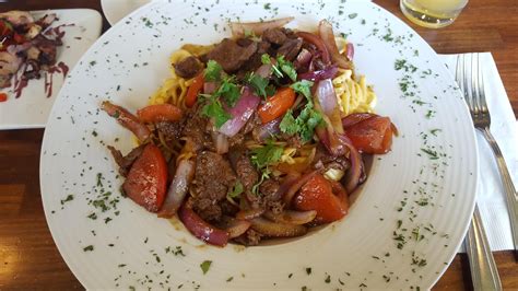 I Ate Lomo Saltado Over Linguine A La Huancaina Peruvian Sauce Of