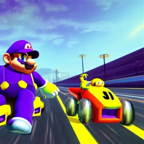 Thanos In Mario Kart Game Screenshot From The Stable Diffusion Openart