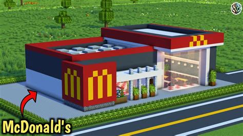 Mcdonald S In Minecraft How To Make Mcdonald S Shop Minecraft Youtube