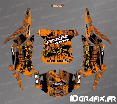 Kit Decoration Black Pearl Edition Orange Idgrafix Polaris Rz