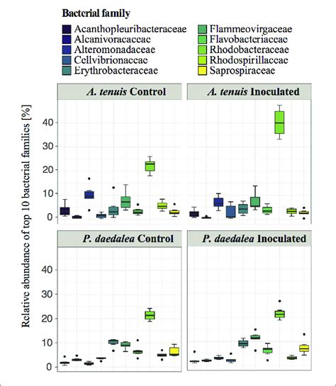 Relative Abundance Of The Most Prevalent Bacterial Families Across