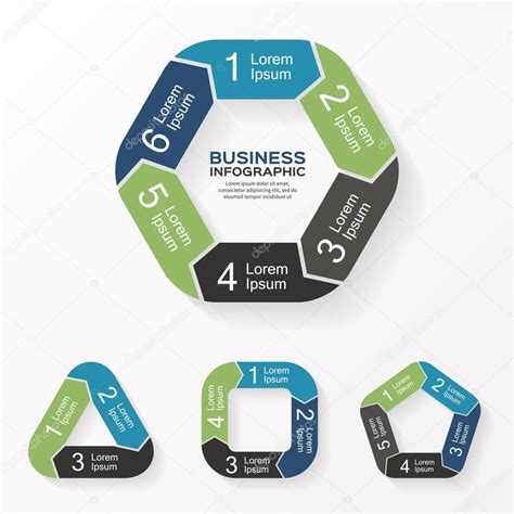 Kreis Pfeile Infografik Diagramm Optionen Stock Vektorgrafik Von