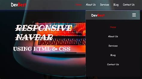 How To Create Responsive Navigation Bar Using Html And Css