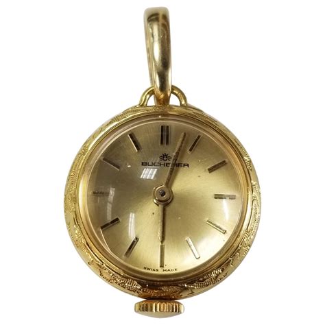 Vintage KALTRON 17 Jewels Incabloc Swiss Made Gold Tone Pocket Watch