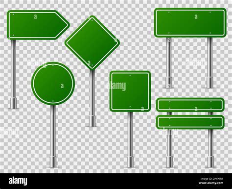 Green Traffic Signs Road Board Text Panel Mockup Signage Direction