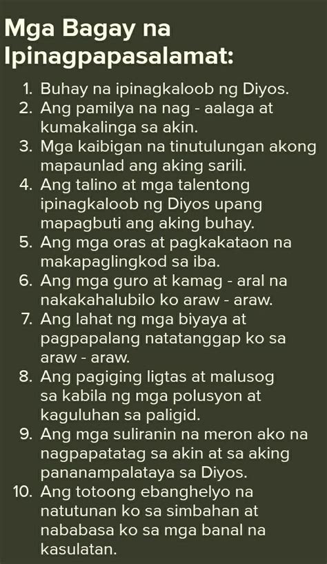 Sa Palagay Mo Bakit Ang Mga Materyal Na Bagay Na Hiningi Mo Sa