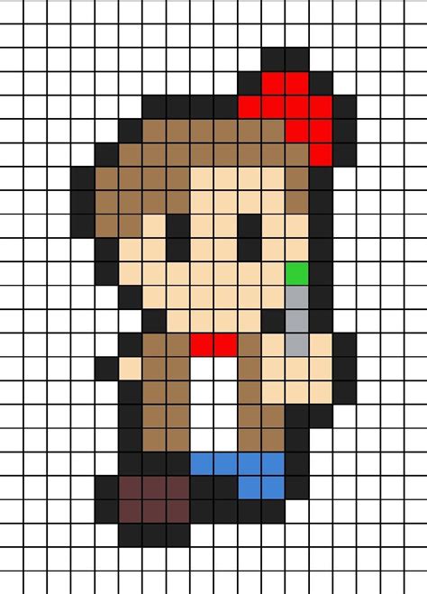 11th Doctor Pixel Art Pixel Art Diy Perler Bead Crafts Perler Patterns