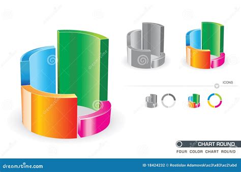 Chart Round Stock Vector Illustration Of Graphic Company 18424232