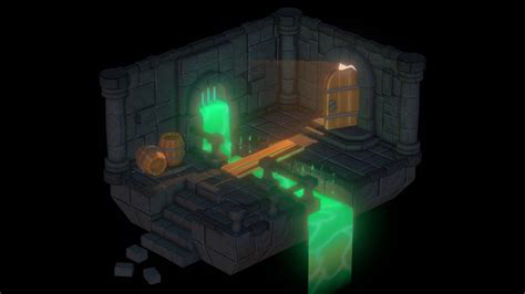 Stylized Dungeon Diorama 3d Model By Texturetinkerer Texturetinker