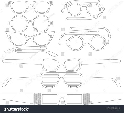 Glasses Laser Cut Laser Cut Layers Stock Vector (Royalty Free ...