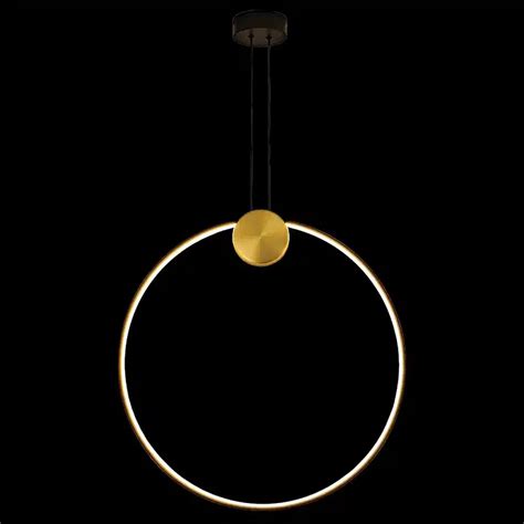 Ring Large Metal LED Pendant Black And Gold LightStore