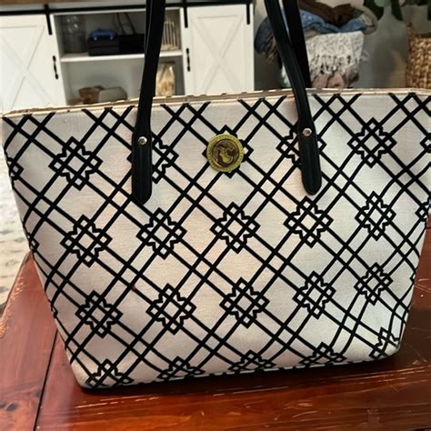 Spartina 449 Bags Spartina Original Black And White Tile Tote Bag