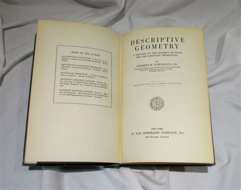 1947 Descriptive Geometry Old Mathematics Book Math Textbook Engineering Book Etsy