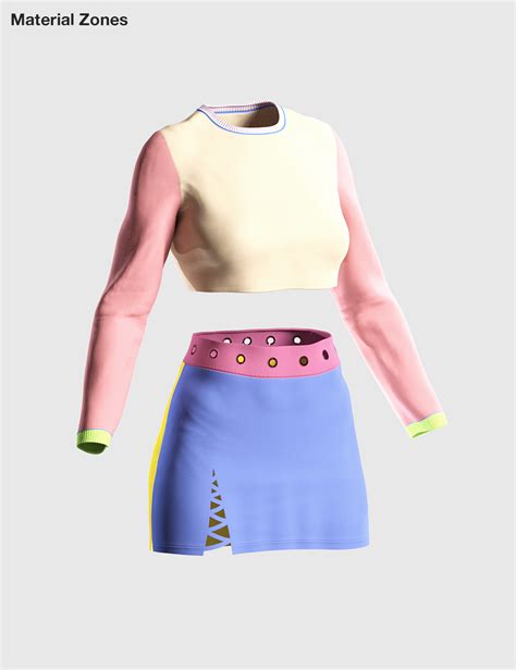 Dforce Casual Crop Outfit For Genesis 8 Females Daz 3d