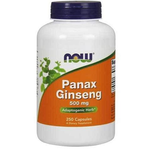 Now Foods Panax Ginseng 500 Mg 250 Capsules Best Price Nutrition