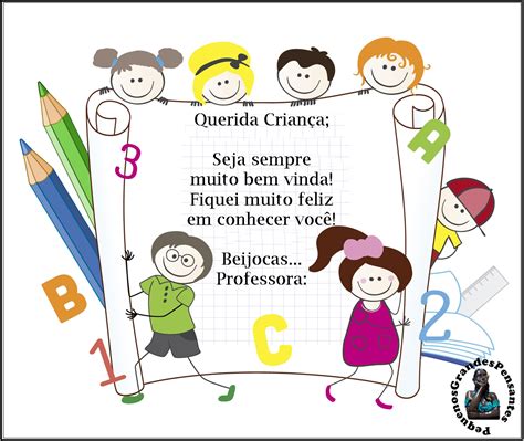 Mensagens Inéditas de Boas Vindas Educação Infantil Educação