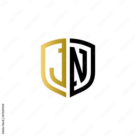 jn shield logo design vector icon Stock Vector | Adobe Stock