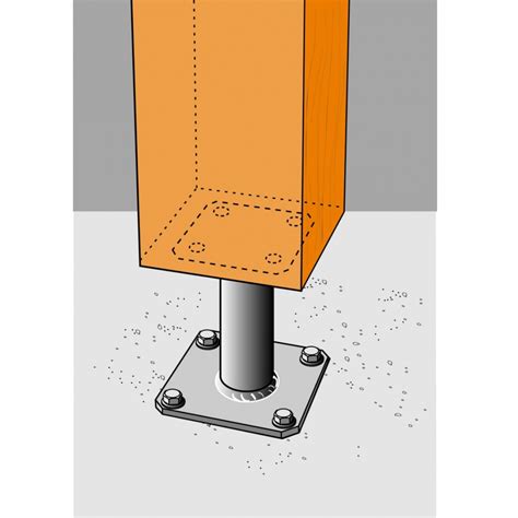 Pied De Poteau Fixe Kit Complet Avec Fixations Kit Fix Ppa Simpson