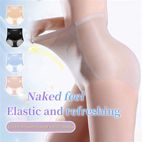 Women S Cool Ice Silk Shapewear Panties Highwaisted Tummy Control And