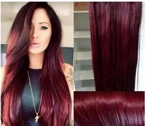 Aplique Tic Tac Identico Ao Cabelo Humano 70 Cm MARSALA LISO F Y