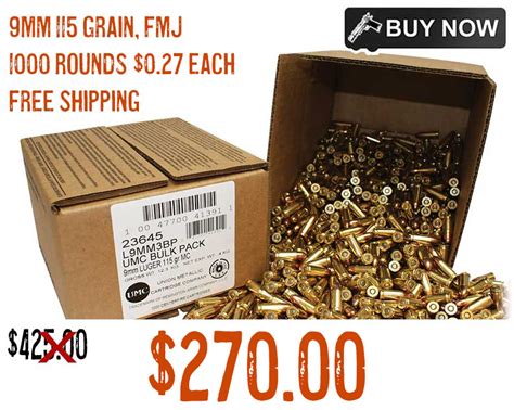 Remington Umc Mm Grain Fmj Bulk Pack Rnds Free S H