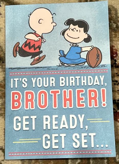 Hallmark Peanuts Brother Birthday Greeting Card With Envelope Sound Funny £10 42 Picclick Uk