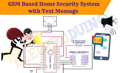 Gsm Based Home Security System Using Pir Sensor And Arduino Electroduino