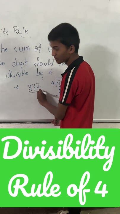 The Divisibility Rule Of 4 Shorts Short Youtube