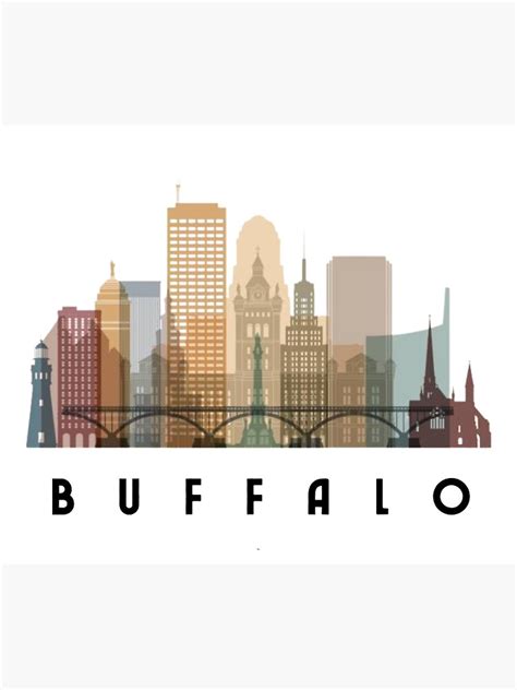 "Buffalo New York Skyline" Poster for Sale by MissBuffalove | Redbubble