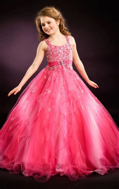 2016 children glitz girls pageant dresses beading princess blush floor length girls pageant ...