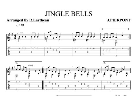 Jingle Bells Arr Roger Lartheau By J Pierpont Sheet Music For